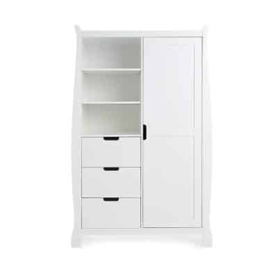 Obaby Stamford Sleigh Double Wardrobe - White