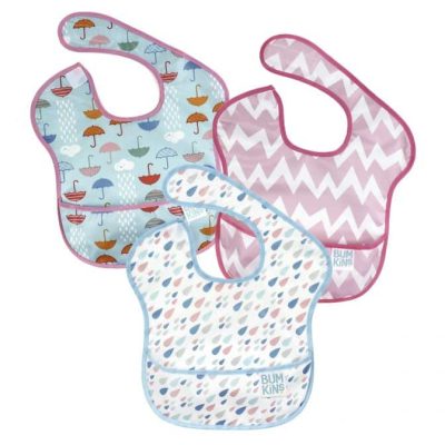 Hippychick Bumkins Super Bib Packs - Umbrella, Raindrop, Pink Chevron