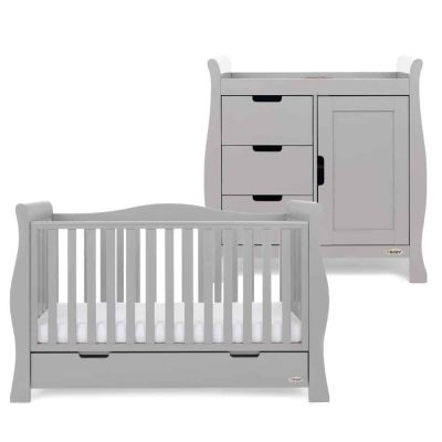 Obaby Stamford Luxe 2 Piece Room Set - Warm Grey