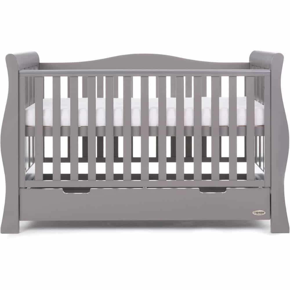 grey sleigh cot bed