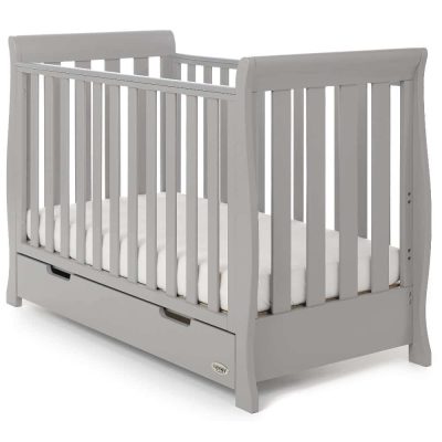 Obaby Stamford Mini Sleigh 2 Piece Room Set - Warm Grey 2