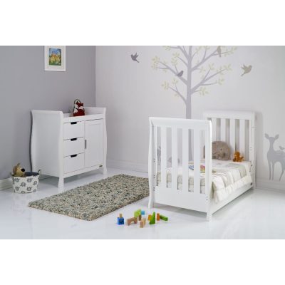 Obaby Stamford Mini Sleigh 2 Piece Room Set - White