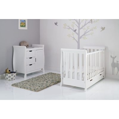 Obaby Stamford Mini Sleigh 2 Piece Room Set - White