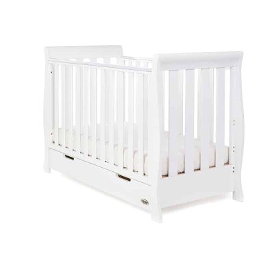 Obaby Stamford Mini Sleigh Cot Bed - White