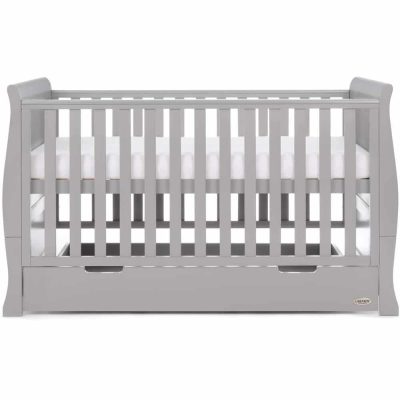 Obaby Stamford Sleigh 4 Piece Room Set - Warm Grey 2