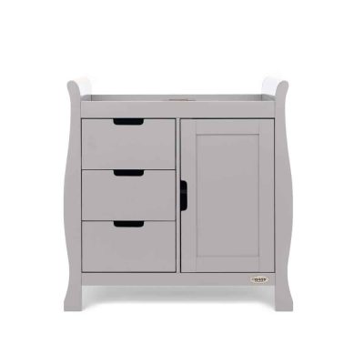 Obaby Stamford Sleigh 4 Piece Room Set - Warm Grey 3