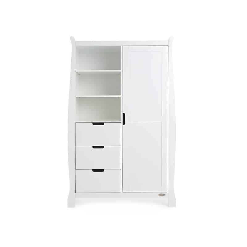 obaby single wardrobe white