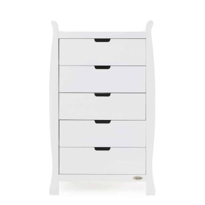 Obaby Stamford Sleigh Tall Chest of Drawers - White 2