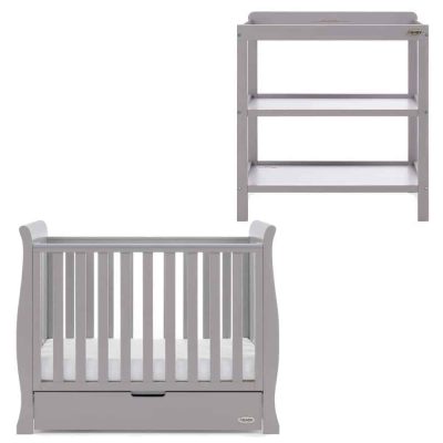 Obaby Stamford Space Saver 2 Piece Room Set - Warm Grey