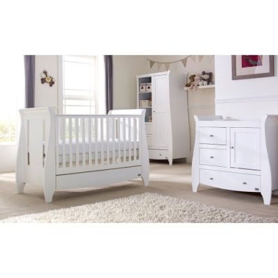 tutti bambini lucas 3 piece nursery room set lifestyle in white