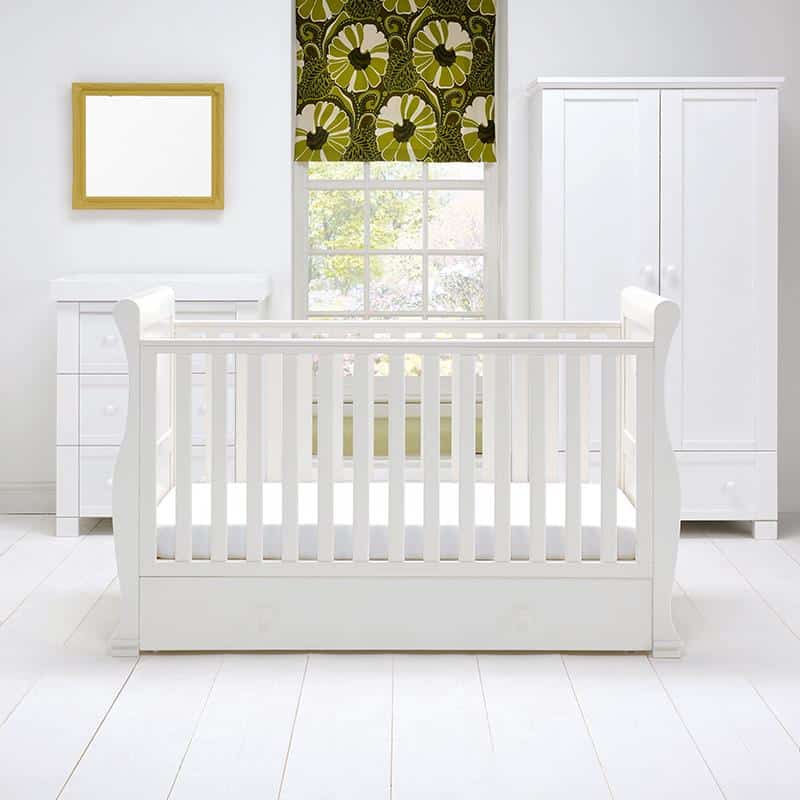 East Coast Alaska 3 Piece Nursery Room Set With Mattress White