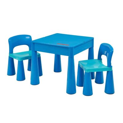 Liberty House Toys 5-in-1 Blue Activity Table and 2 Chairs Set