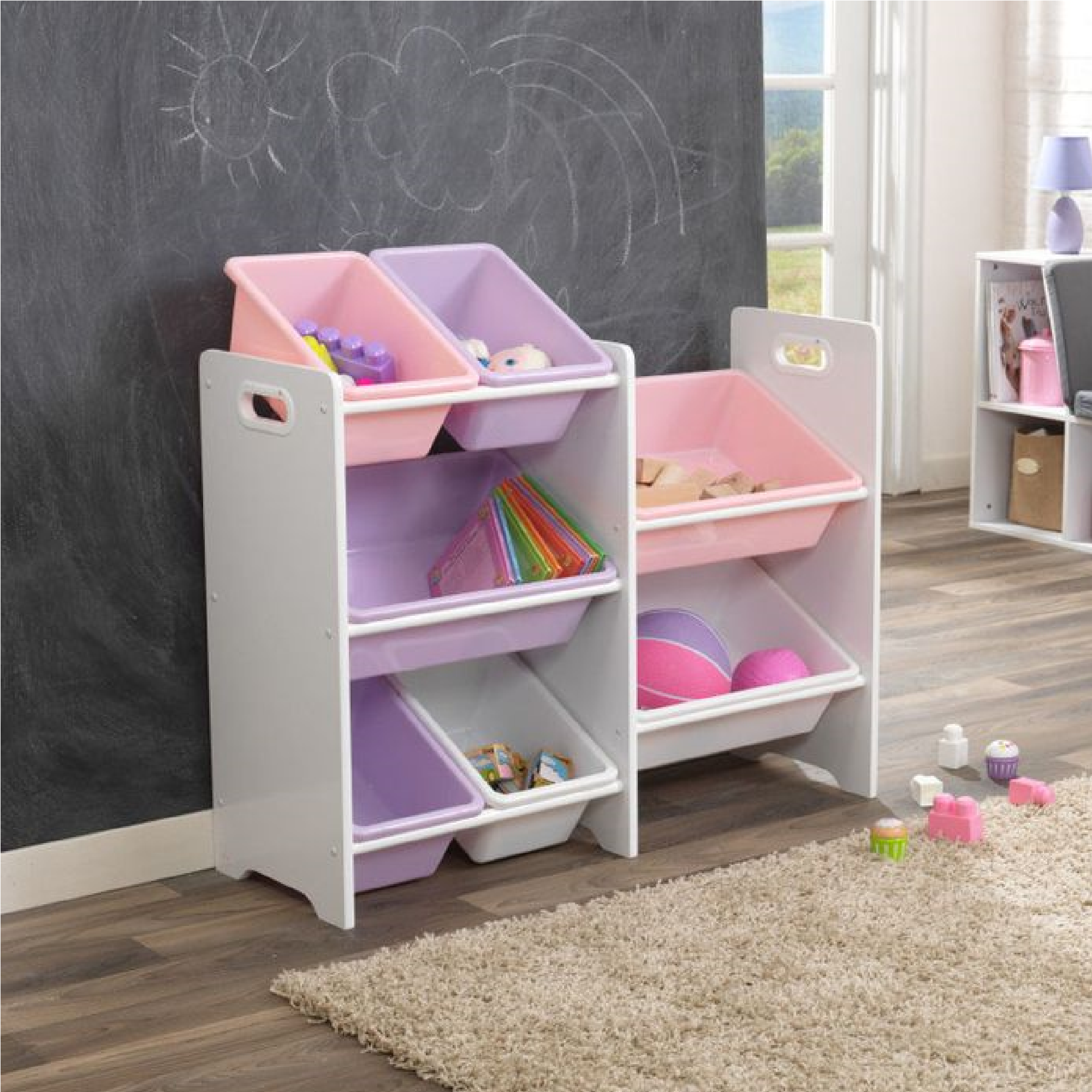 Kidkraft 7 Bin Toy Storage Unit - White - Baby and Child Store