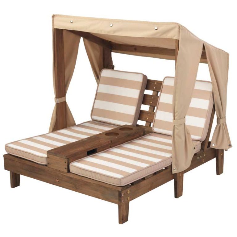 Kidkraft Espresso/Oatmeal Double Chaise Lounge - Baby and ...