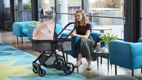 Kinderkraft Nubi 2 Lightweight Stroller With Automatic Folding For Newborn  Up to 22 kg - Pink
