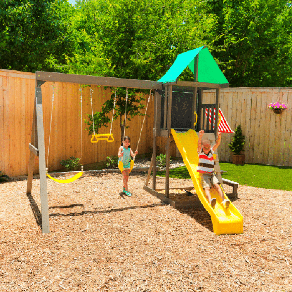 Kidkraft newport wooden sales swing set