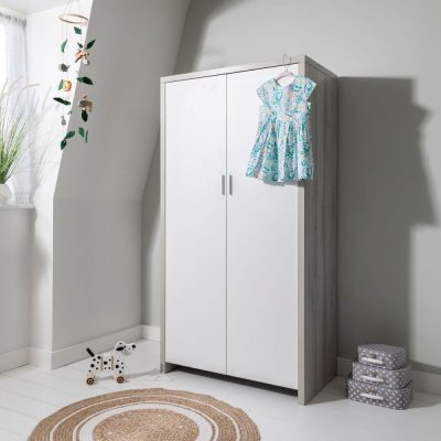 Tutti Bambini Modena Wardrobe - Grey Ash/White