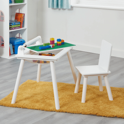 Liberty House Toys Writing Table with Lego board