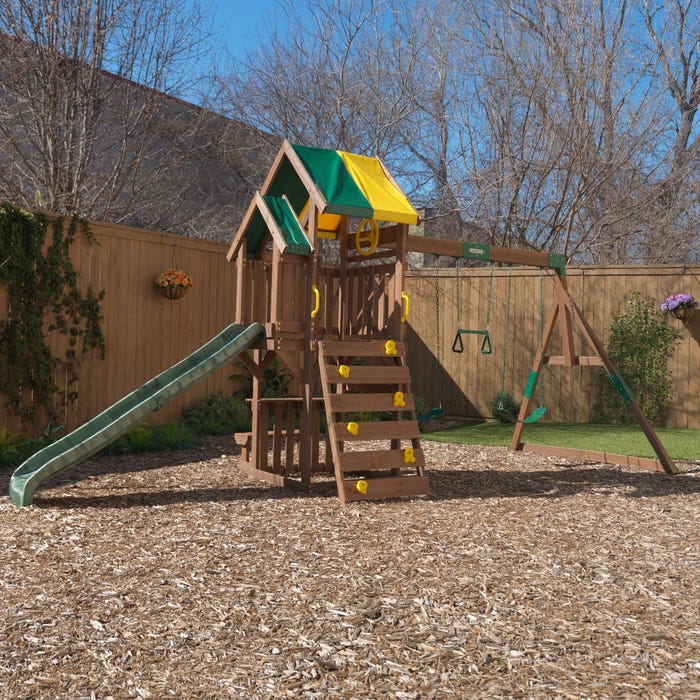 kidkraft arbor crest deluxe swing set