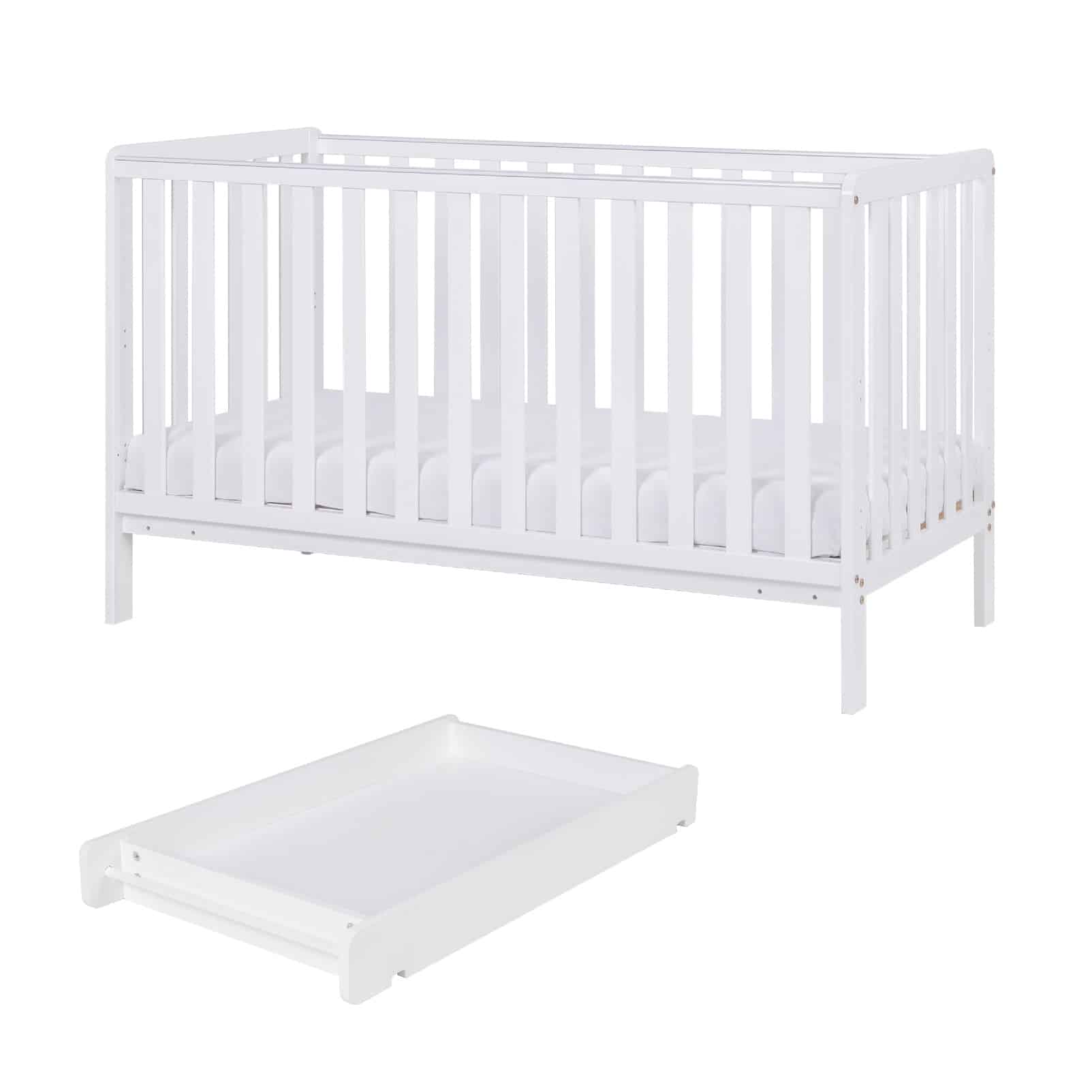 tutti bambini cot top changer white