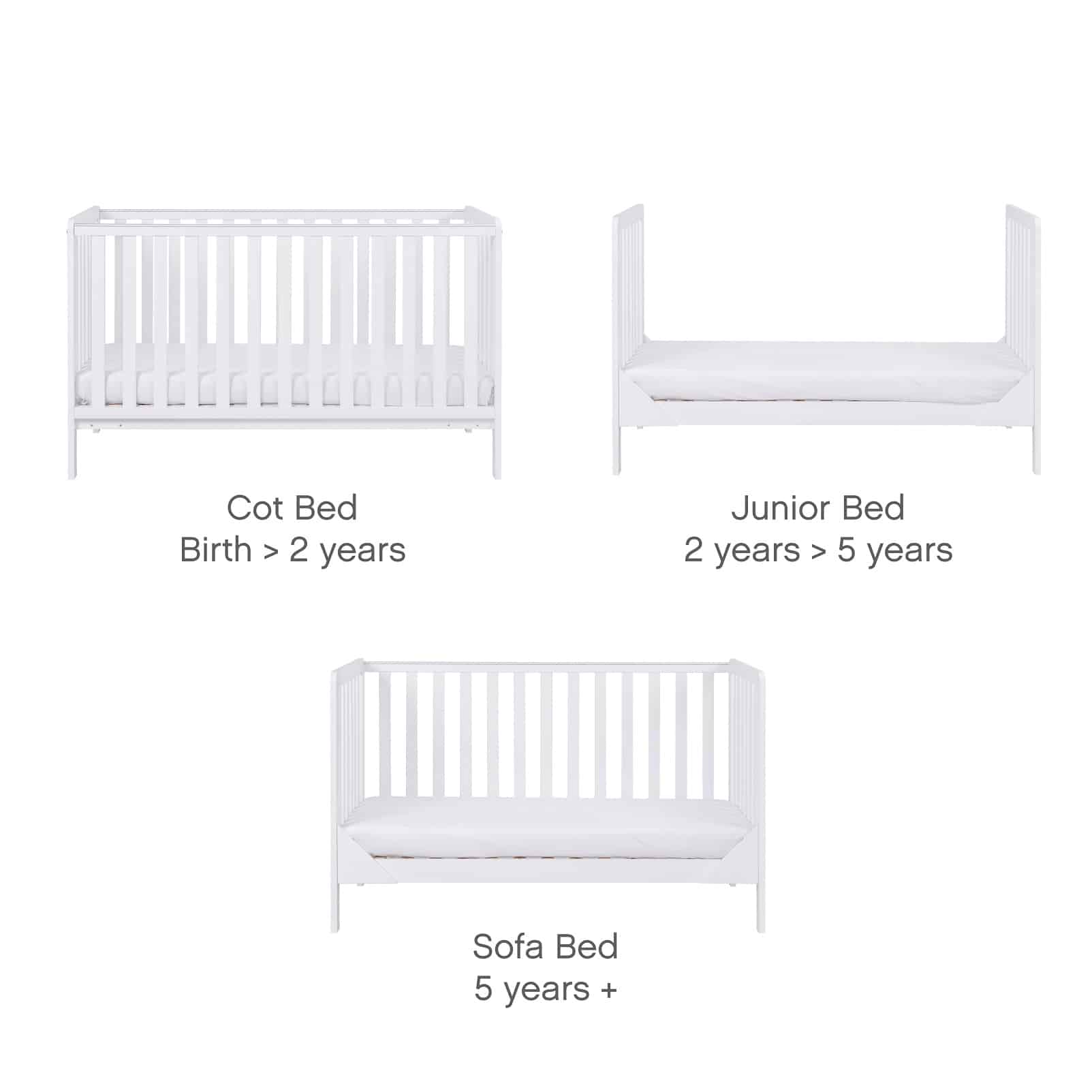 tutti bambini cot top changer white