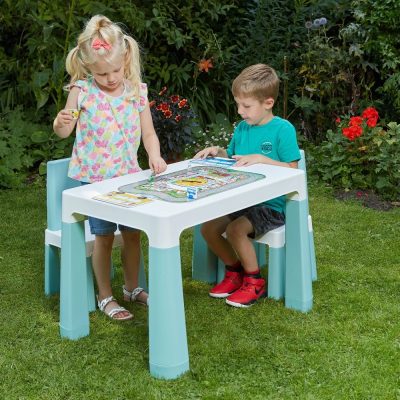 Liberty House Toys Green Kids Height Adjustable Table and Chairs Set