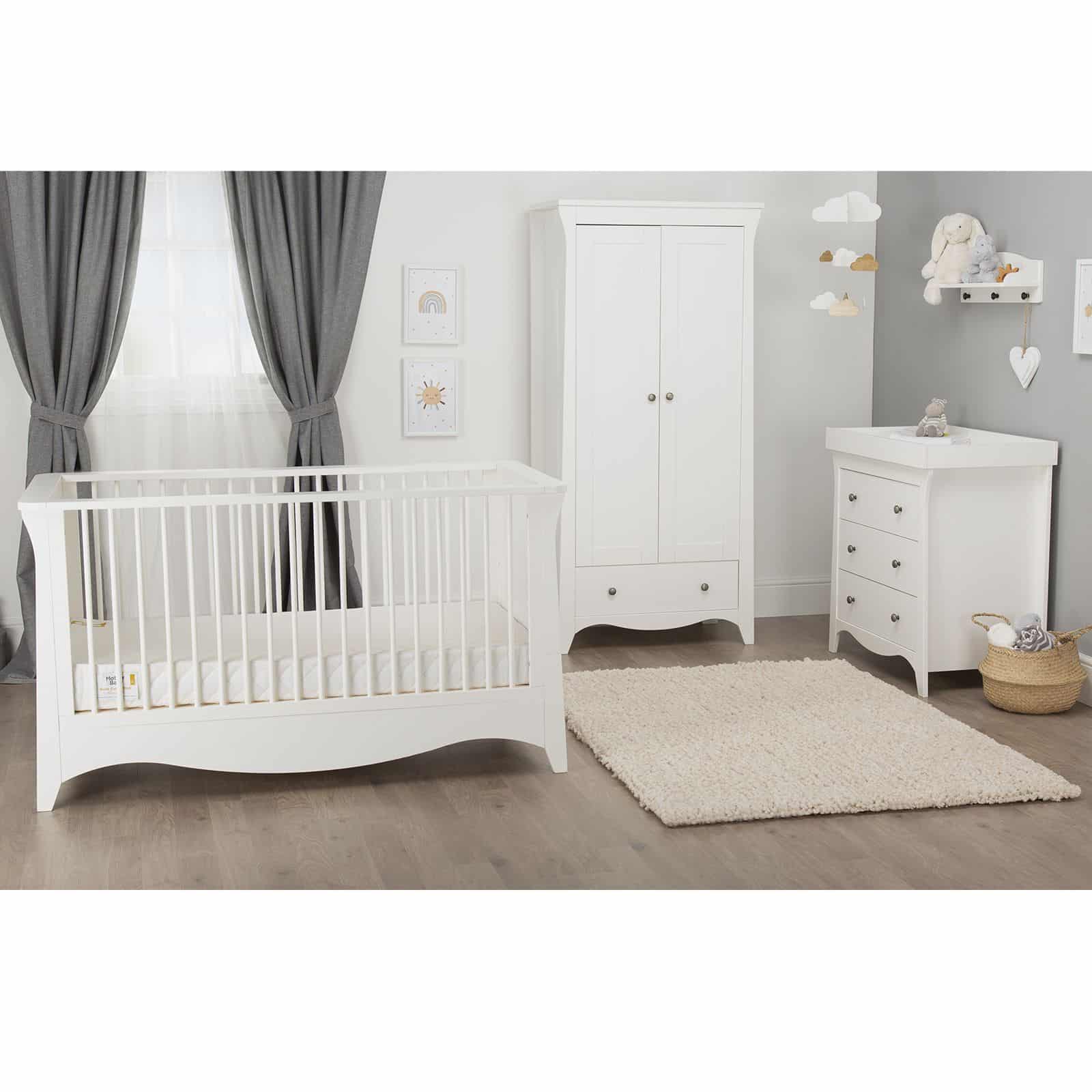 CuddleCo Clara White 3 Piece Nursery Set - Baby and Child Store Cuddleco