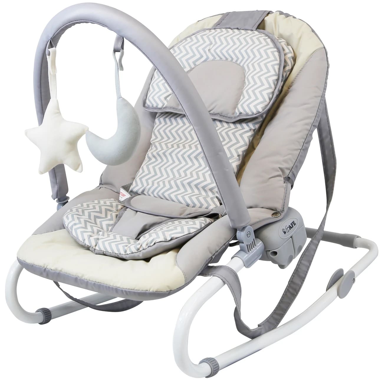 iSafe Baby Bouncer Rocker Feeding Relaxing Chair - Chevron - Baby and