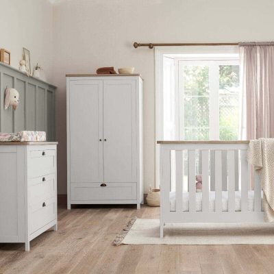 tutti bambini verona 3 piece nursery room set white oak