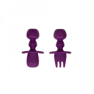 Bumkins Purple Silicone Chewtensils