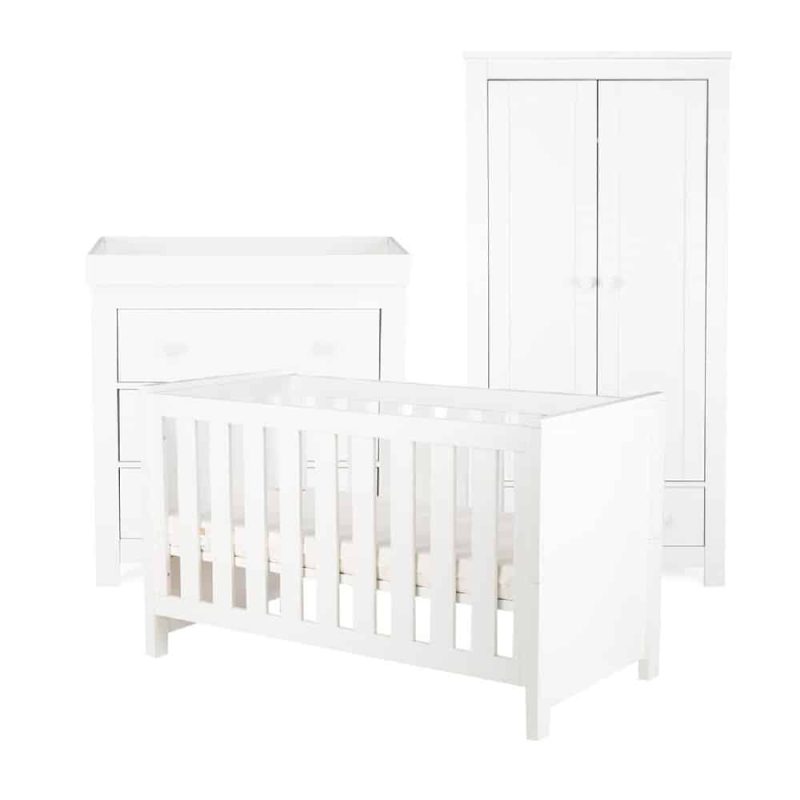 CuddleCo Aylesbury 4 Piece Nursery Set - White