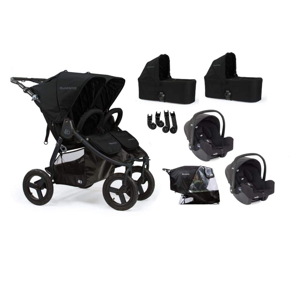 Bumbleride Indie Twin Ultimate Travel System Bundle - Matte Black