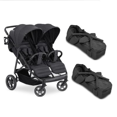 Hauck Melange Black Uptown Duo Twin Stroller/Carrycot Bundle 2