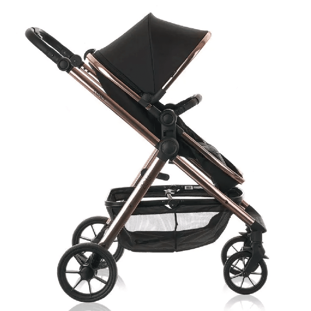 Black and store rose gold stroller