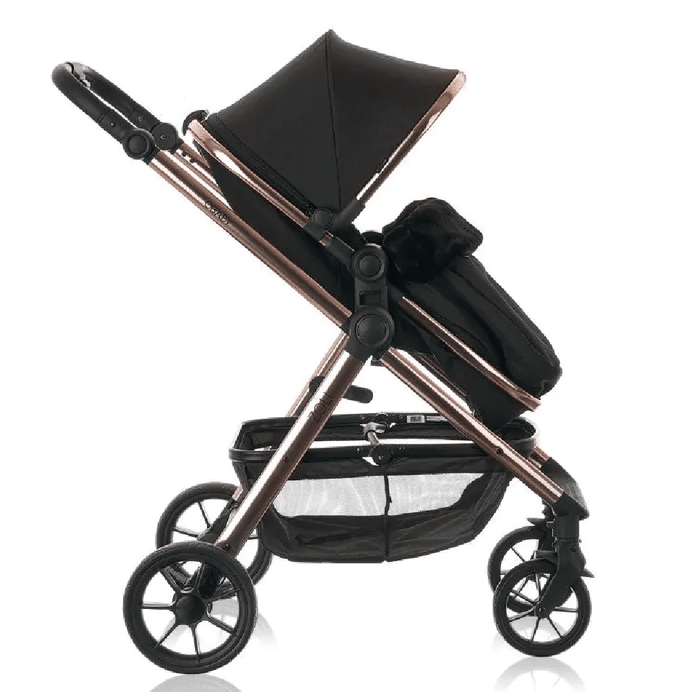 Mamas and papas black outlet and rose gold pram