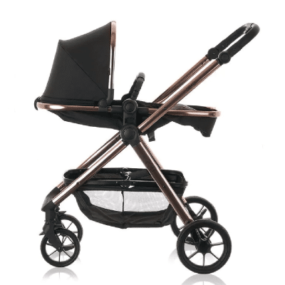 Black and best sale rose gold pram