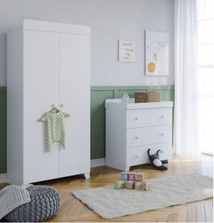 Changing table best sale and wardrobe set