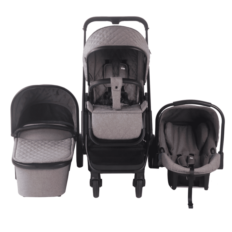 My Babiie Quilted Grey Melange Travel System