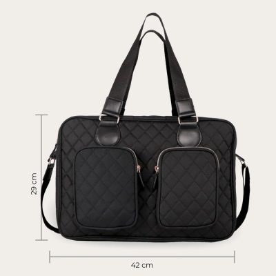 mybabiie Deluxe Changing Bag - Black Quilted