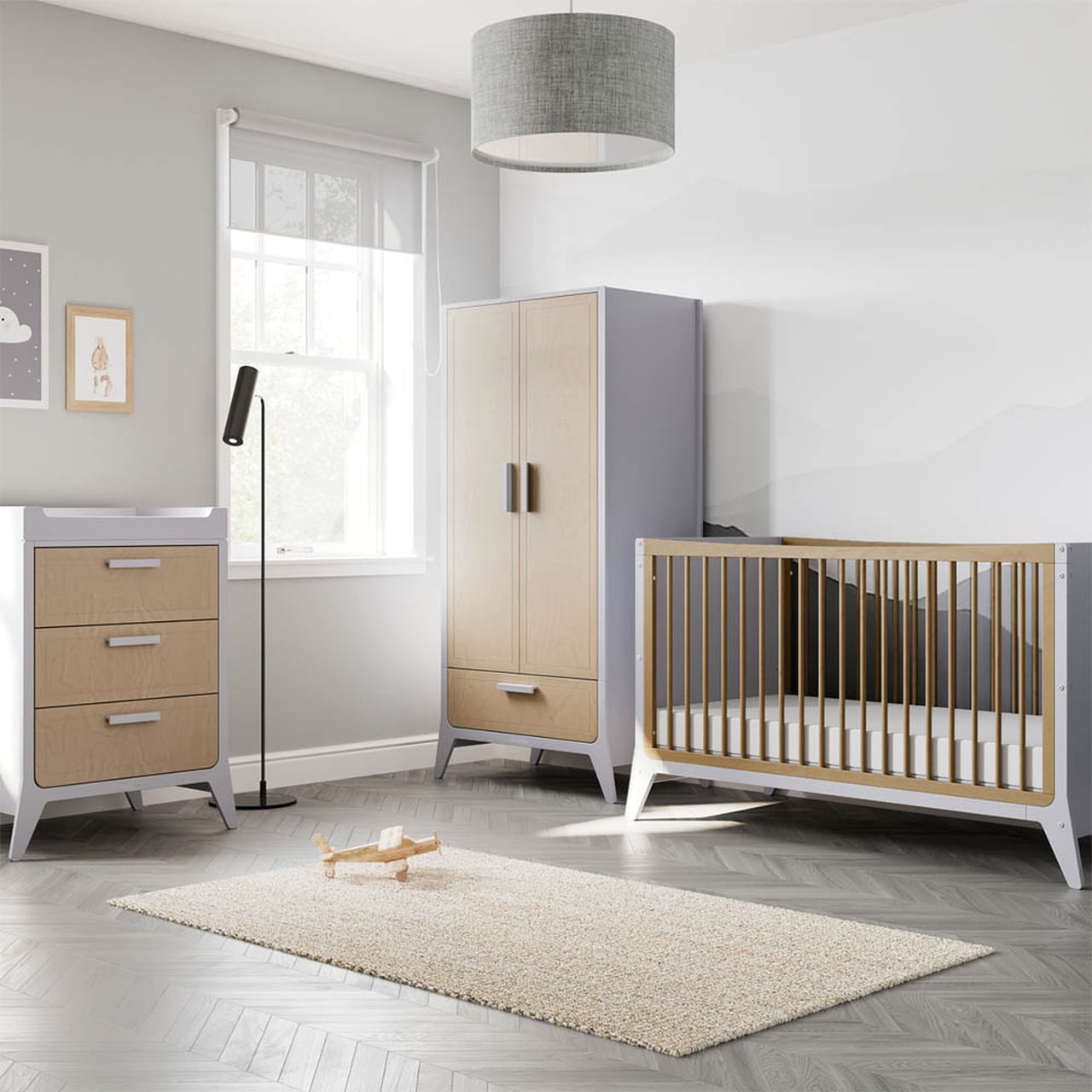 Light grey cheap nursery furniture