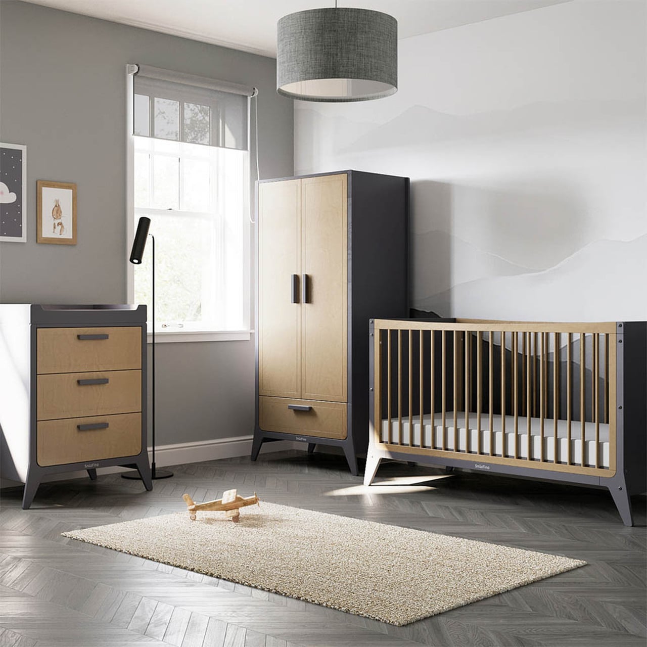 Light grey outlet baby furniture