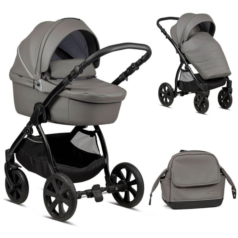 Noordi Fjordi Leather 2 in 1 Pram - Graphite