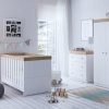 Sennen 3 Piece Nursery Room Set - White/Oak