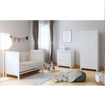 The Belstone 3 Piece Nursery Room Set White