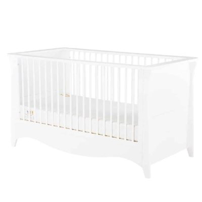 CuddleCo Clara 3 Piece Nursery Set with Mattress - White