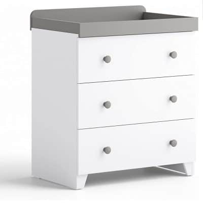 The Belstone 5 Piece Room Set with Underdrawer White and Grey