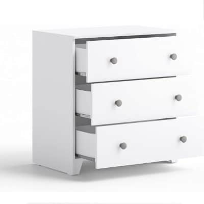 The Belstone 5 Piece Room Set with Underdrawer White and Grey