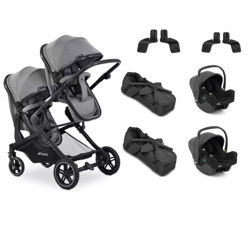 Hauck Melange Grey Atlantic Twin Joie Travel System