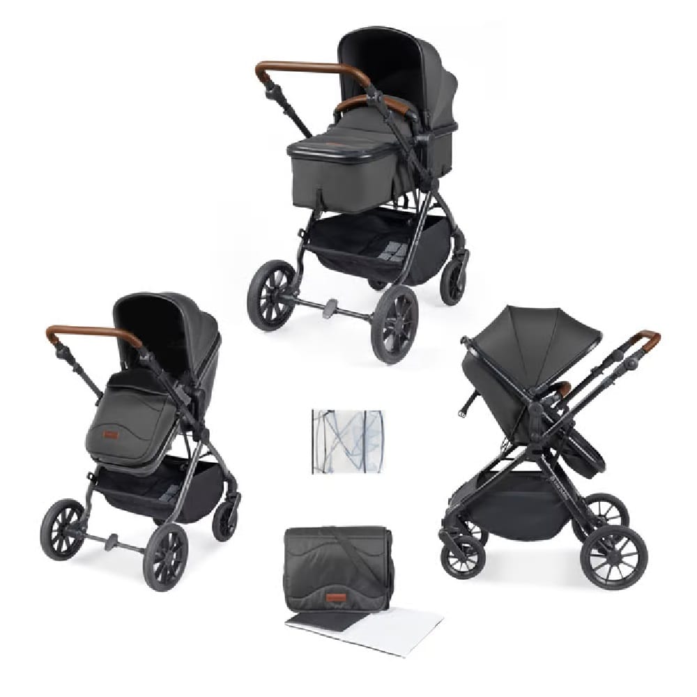 Grey and tan outlet pram