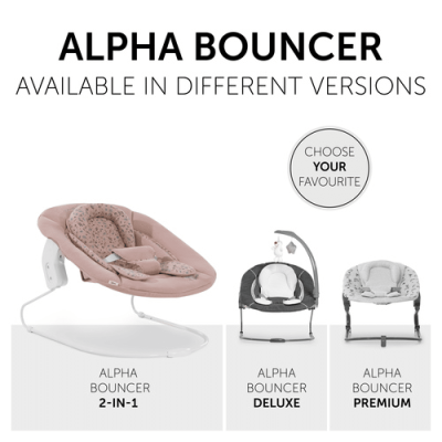  Hauck - Fun for Kids Hauck Alpha Bouncer 2 in 1 Newborn Set,  Cosy Baby Rocker from Birth, Compatible with Hauck Wooden Grow-Along High  Chair Alpha+, Seat Minimizer, Hearts Beige : Baby